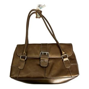 Kim Rogers Genuine Leather Bronze Handbag New with Tags